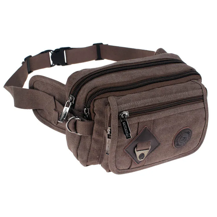 

Canvas Waist Bag Cycling Personal Anti-Theft Small Cross-Body Bag Outdoor Sports Running Men's Bag
