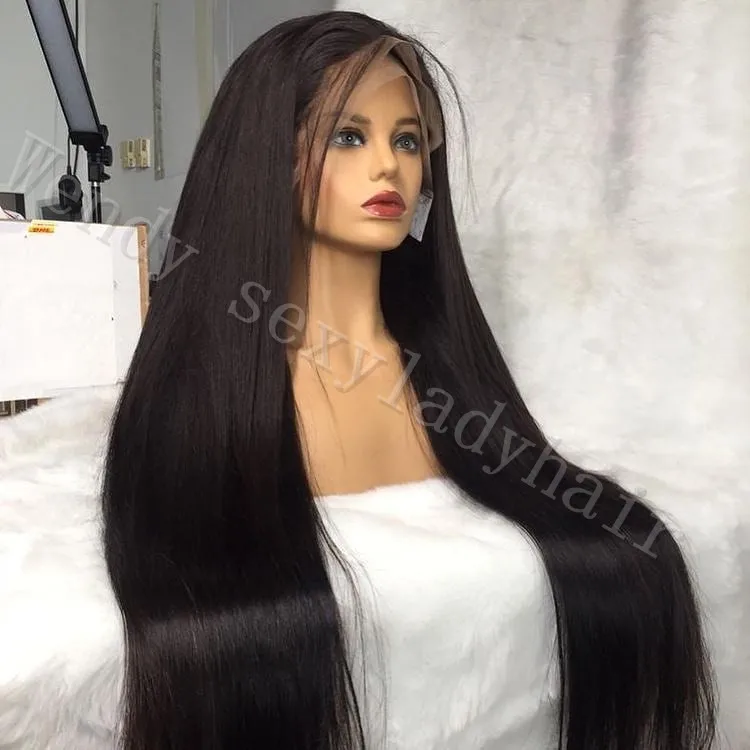 

Cuticle Align Virgin 30 40 Inch Straight Human Hair Hd lace Frontal Wig