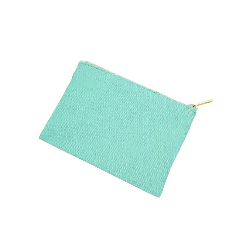 

2021 High Quality Full Nature Cotton Canvas Travel Makeup Mesh Zipper Cosmetic Bags