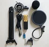 Hot sale BM800F Professional Studio Broadcasting Recording Condenser Microphone Set Best Selling Amazon Electret condenser mic