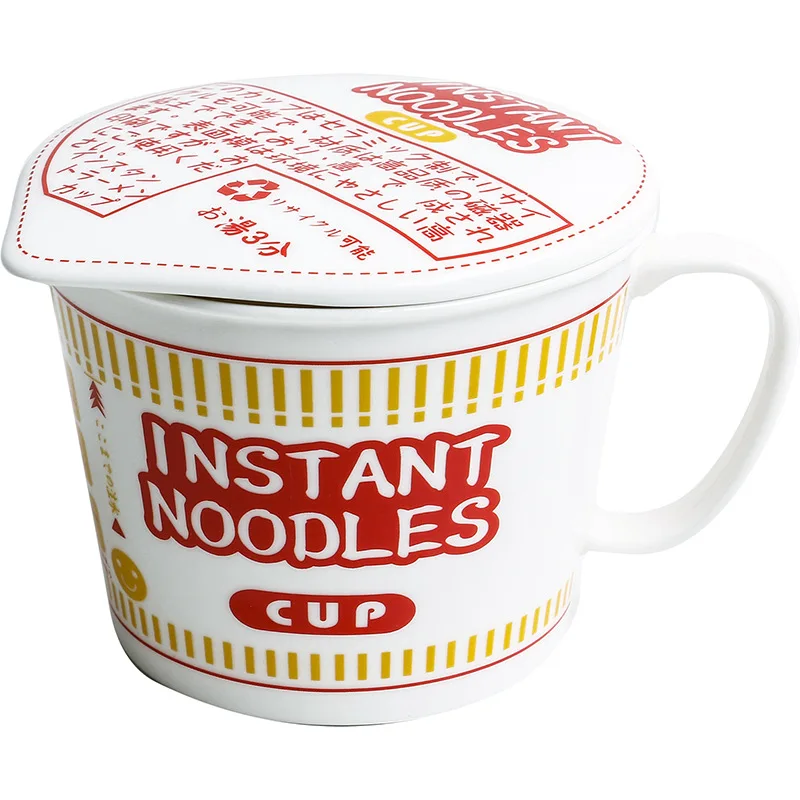 

Wholesale Japanese Reusable Easy clean Ceramic Ramen Bowl Kitchen Utensils Porcelain Instant Noodles Bowl With Lid