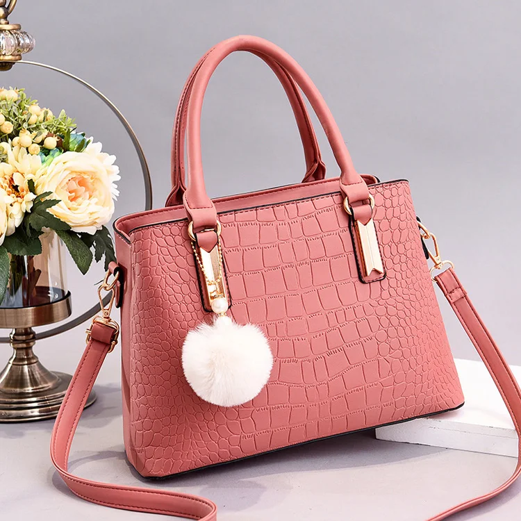 

New PU Female Handbag Portable Korean Simple Shoulder Messenger Bag Personalized Lock Kitten Bag, 4colors