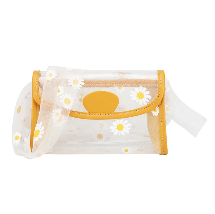 

Transparent Daisy Square Shoulder Bag