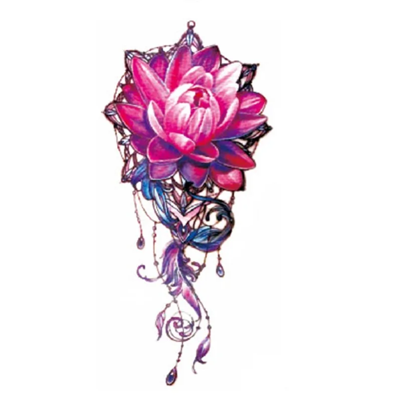 

XQB series unique flower half-arm waterproof disposable tattoo stickers, Cmyk