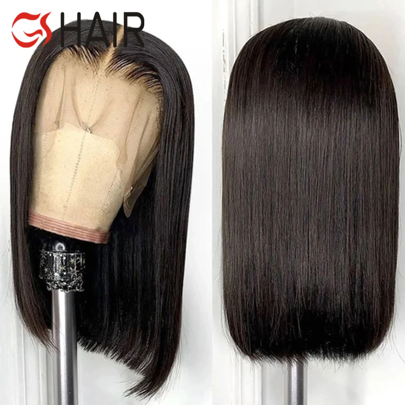 

50% OFF Natural 100% remy virgin hair short black bob straight deep curly bob wig with pre-plucked baby hair guangzhou wigs, Natural color