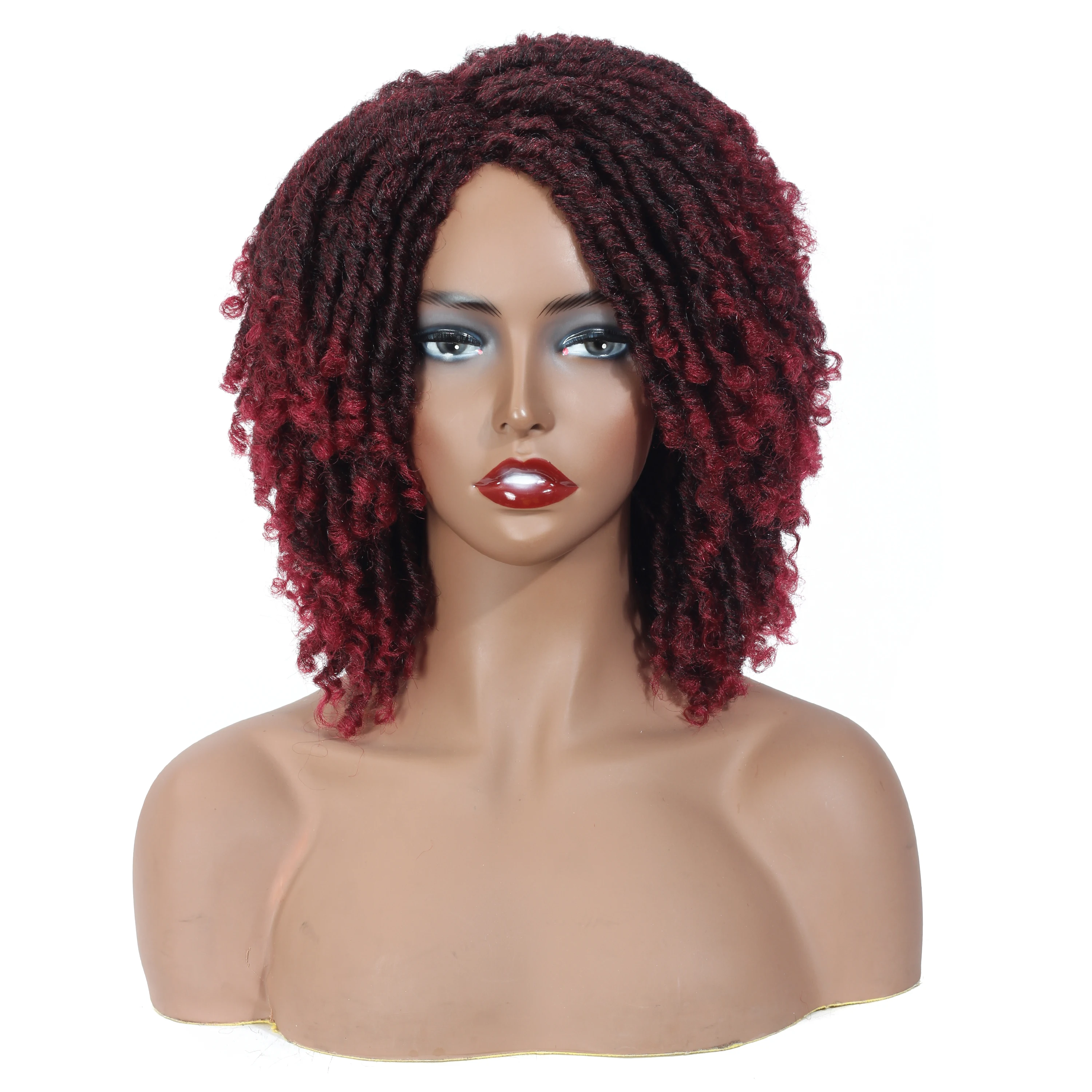 

Free Sample African Style Crochet Hair Wig Dreadlocks Faux Locs Braided Wig with Synthetic Hair for Black Women, 1b,1b/27,1b/30,1b/burg,etc