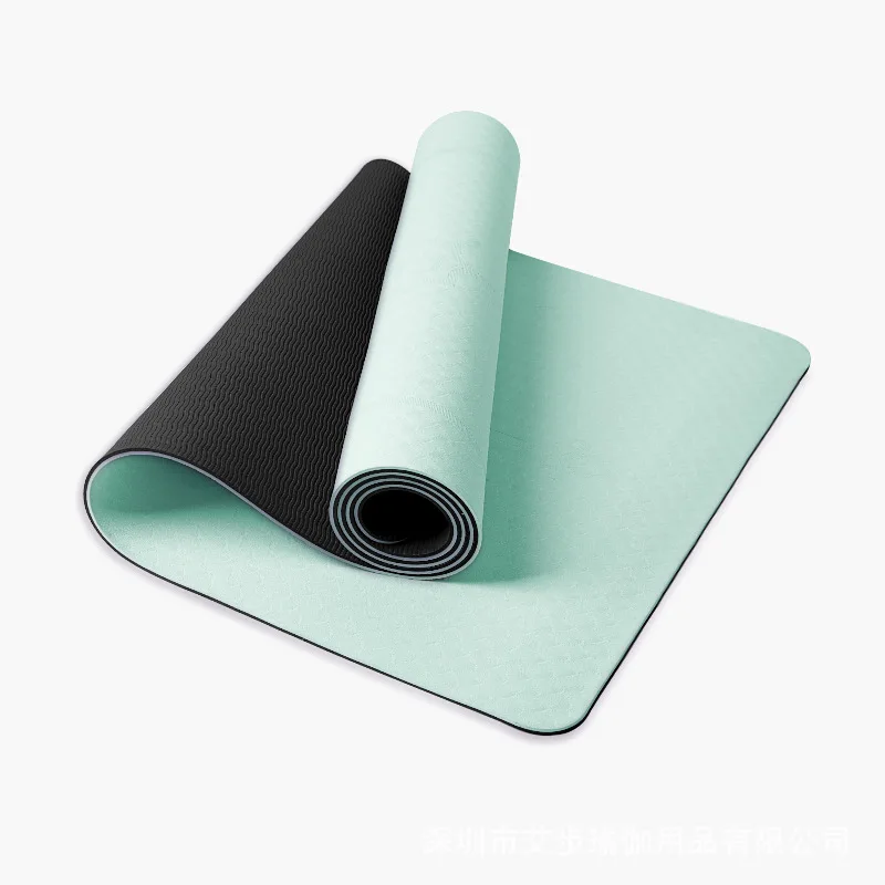 

High quality anti slip Yoga Mat TPE Fabric Thickened 6mm Support LOGO customized Personalized customization MOQ