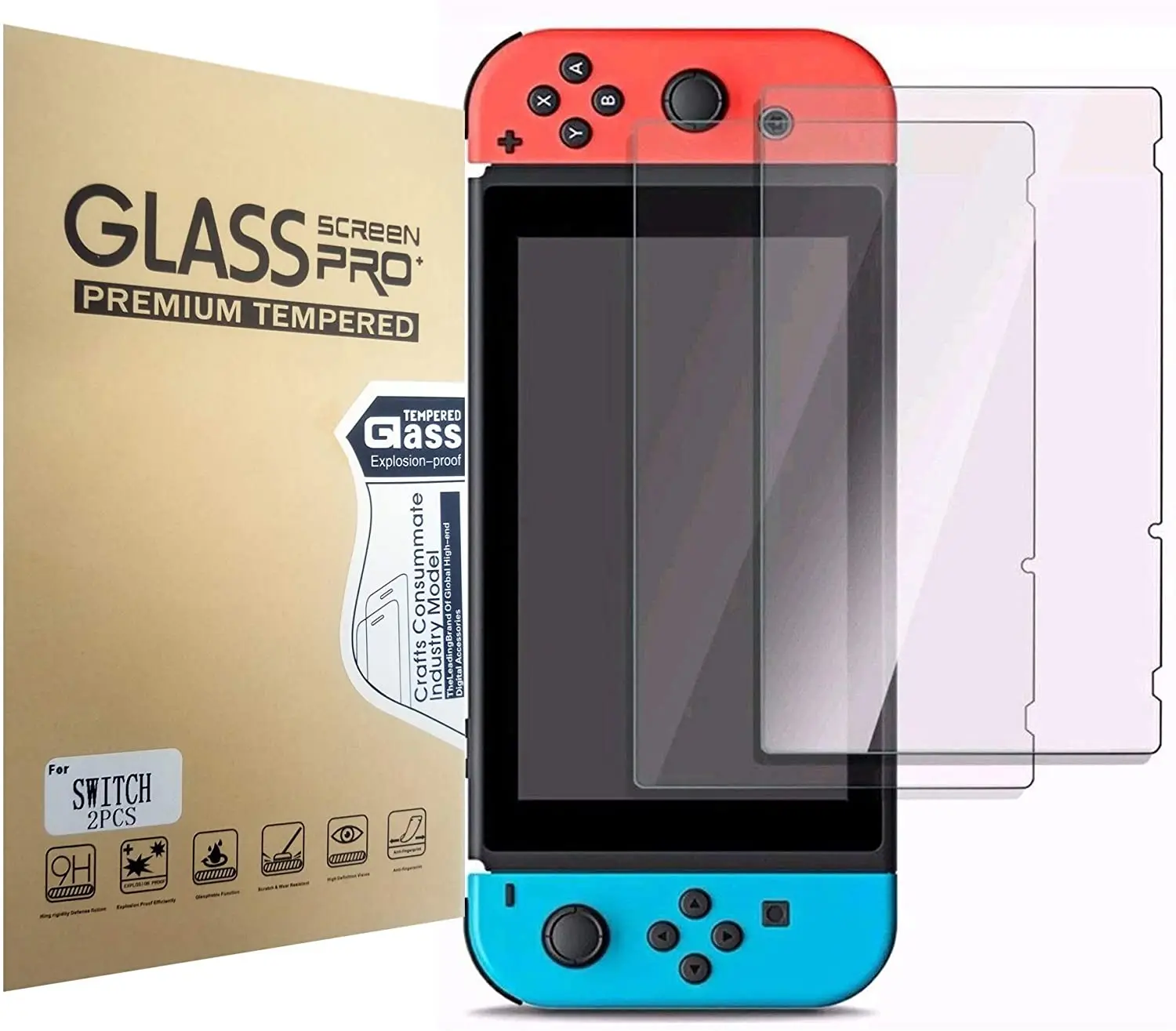 Amazon 2 Pack Screen Protector For Nintendo Switch 9h 2.5d Suit Screen