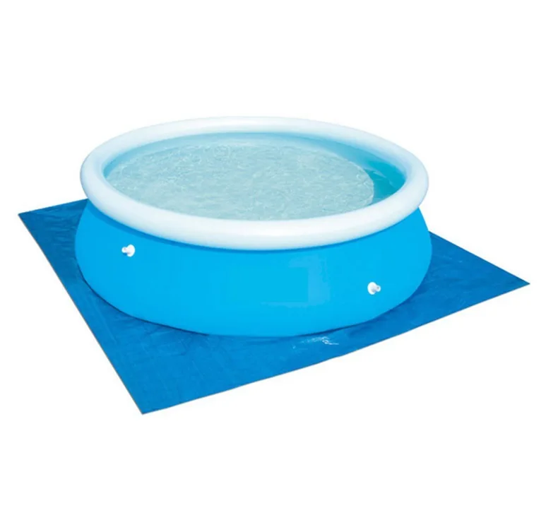 

Above Ground Round Pool waterproof Pad Protector Frame Inflatable 8 Feet Swimming Pool Mat, Blue
