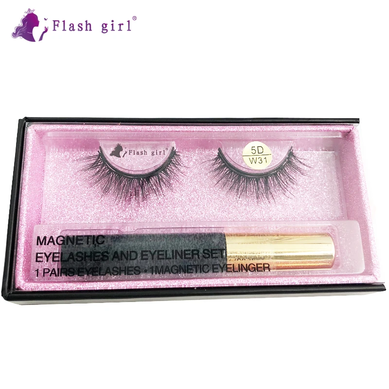 

Flash girl Wholesale Factory 5D-W31 5D mink Magnetic Eyelashes Liquid Eyeliner