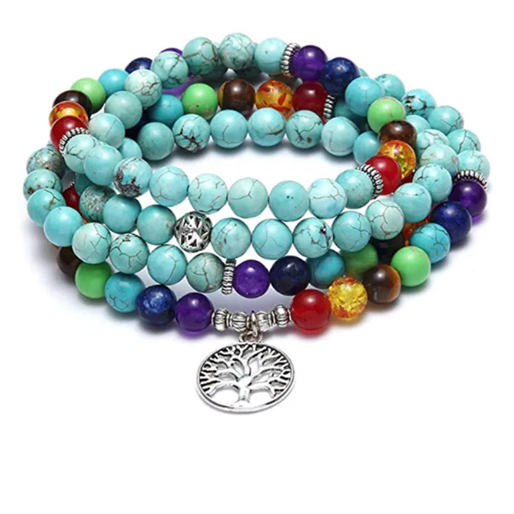 

Hot Sale 108 Beads Meditation Bracelet Men And Women Yoga Jewelry Bracelet Women, Picture shows