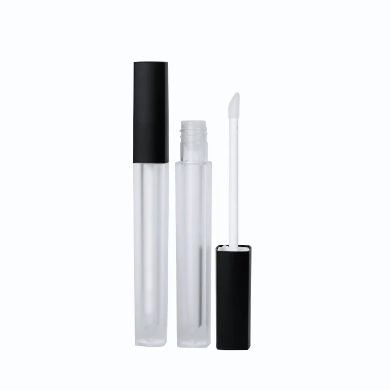 

Stock New Full Clear Lip Gloss Tube Empty Plastic 4.5ml Lipgloss Container Transparent Lipstick Makeup Packaging
