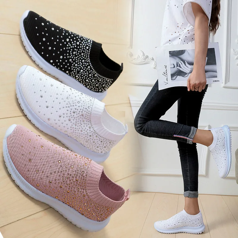 

Newest design Women sneakers shoes fall flat mesh shoes women, White+black +leopard