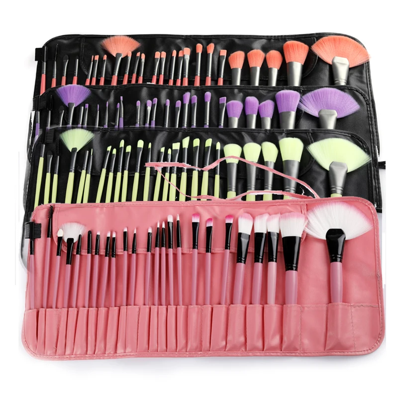 

brush make set up Black Luxury Makeup Brush Set Kit Wholesale Wood Handle Private Label foundation Cosmetic makeup brushes