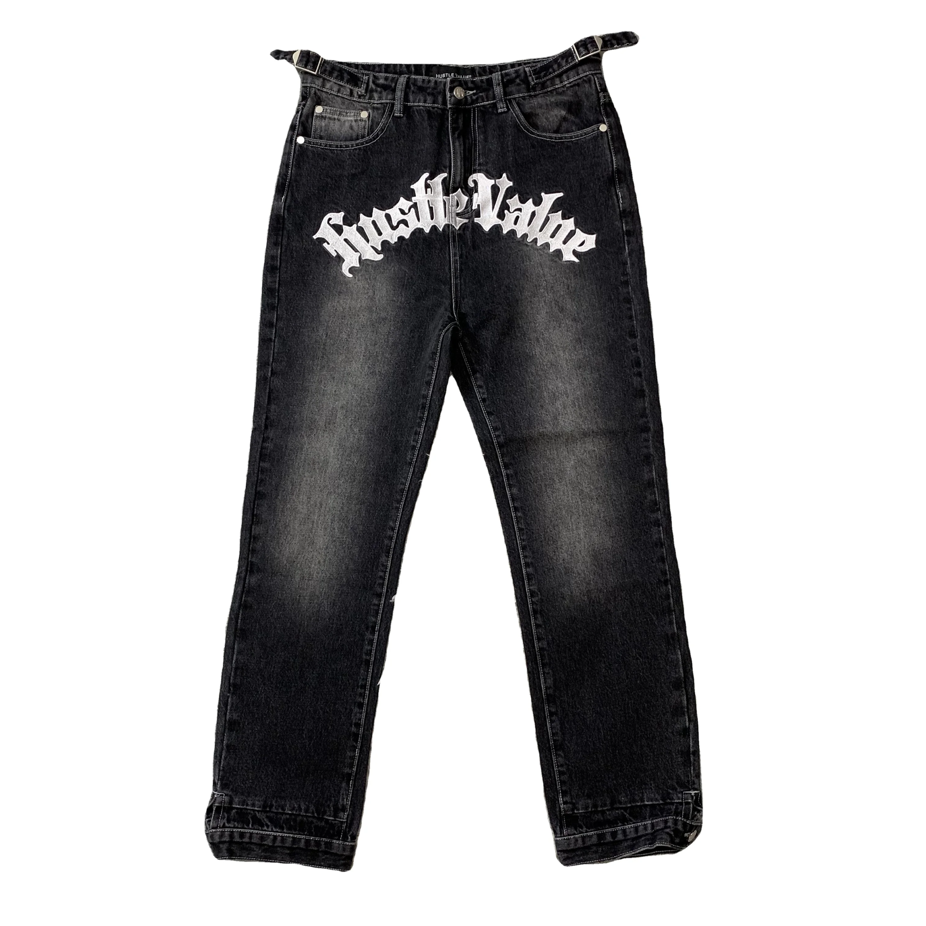 DENIMGUYS 2024 American Youth Popular High Street Casual Loose Vintage Washed Jeans Men