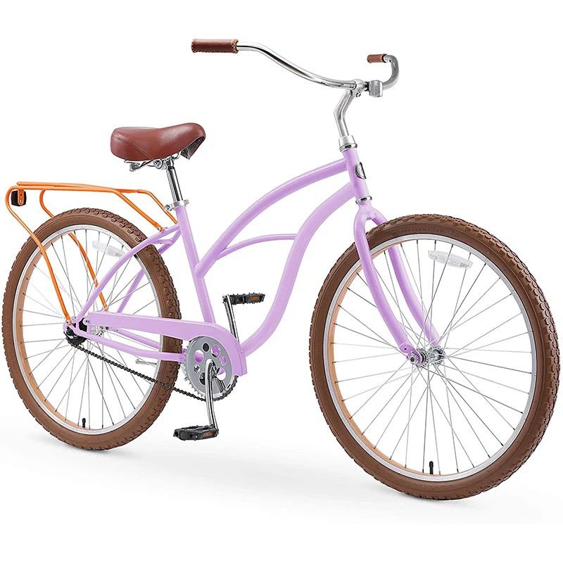 

Amazon best selling beach cruiser gear cycle feminina exercise bike bicycle mtb women bicycle bikes for women 26 bicycle, Pink, purple