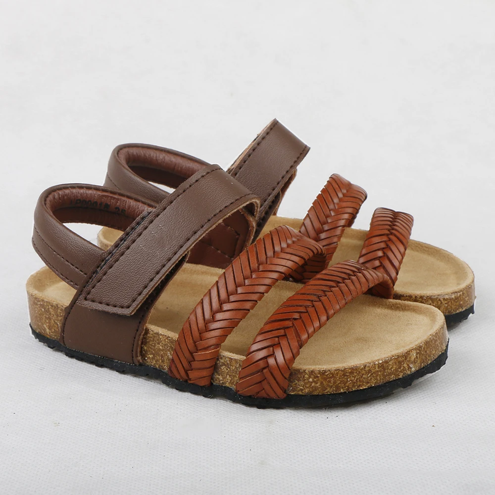 

CORK Outsole fashion summer slip kids sandals boys