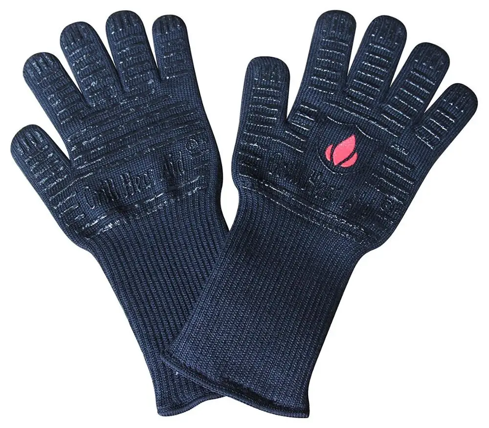 

Fashion heat resistant bbq silicone gloves, Customized color