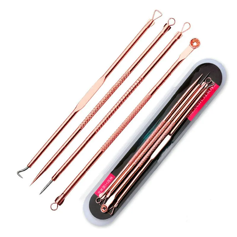 

LANBENA Rose Gold Double Needle 4-piece Set Removal Blackhead Needle