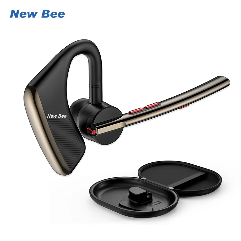 

New Bee Wholesale Noise Cancelling QCC5.2 Earbuds Single Ear Business Earphones Wireless Bluetooth Headset for Phone Calls