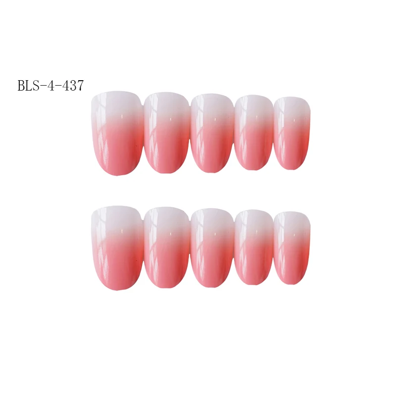 

New product ABS material gradient color design ladies fake nails, Multi color