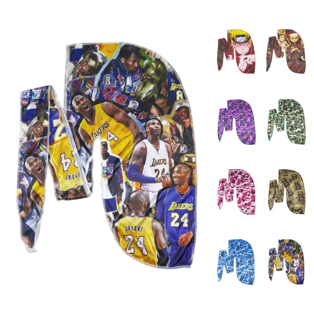 

Customized Logo Wholesale Designer Durags Custom Durags African Print Silk Durags