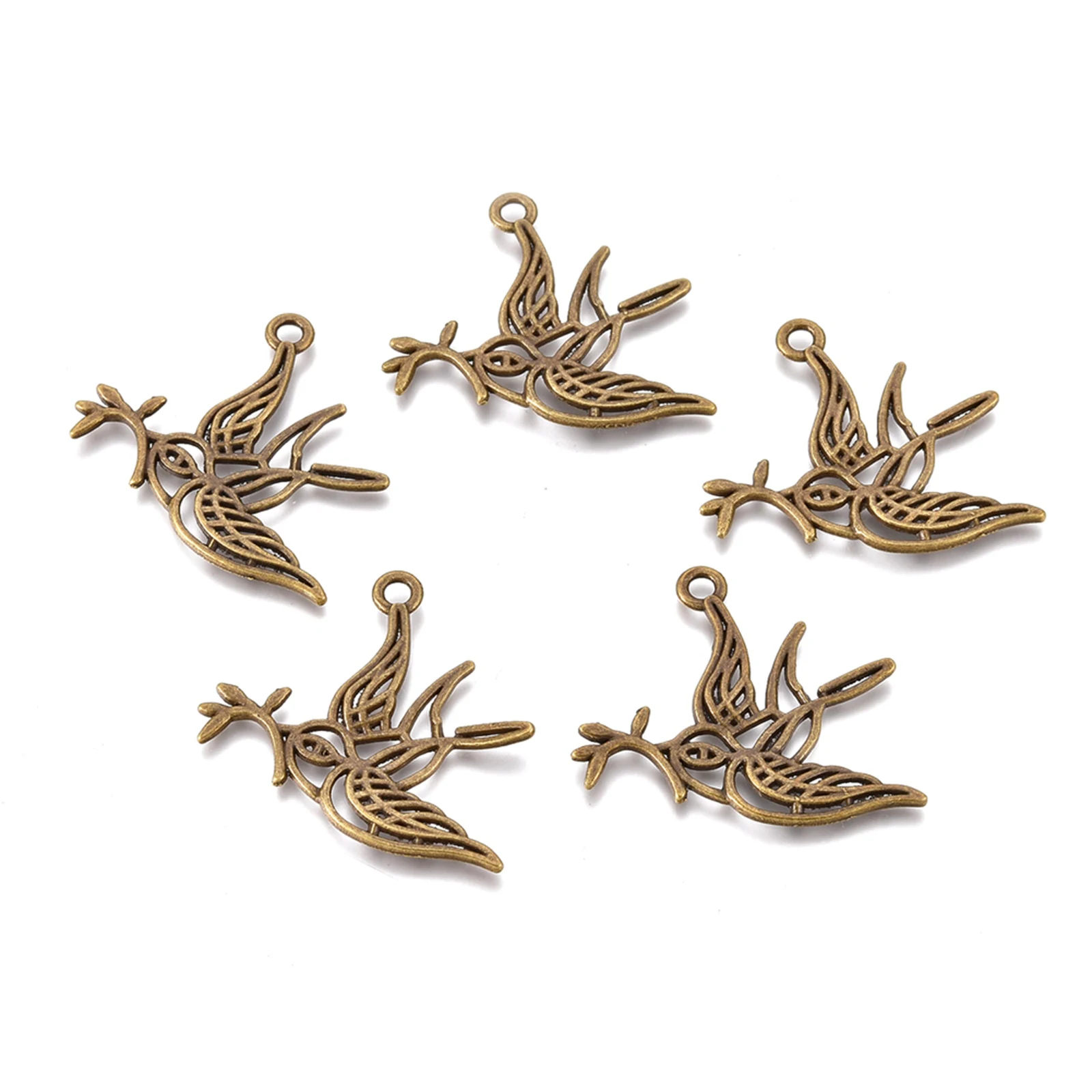 

PandaHall Lead Free Swallow Zinc Alloy Pendants, Antique bronze