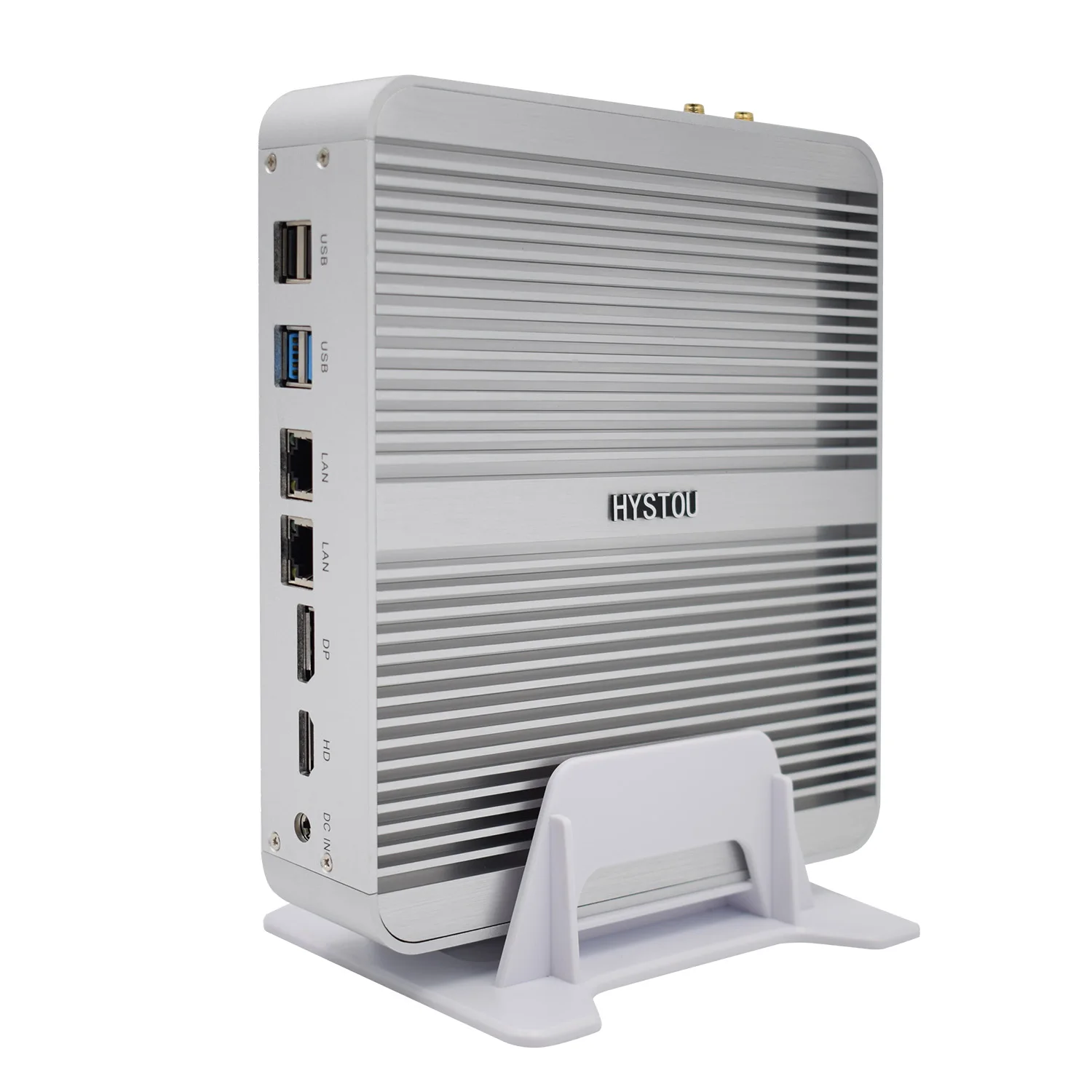 
HYSTOU Desktop Mini PC Core i5 Mini Desktop 256G SSD Fanless PC Barebone Micro Computer Hardware with SD Card 