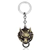 Hot Sale Game Final Fantasy Series Keychain 3D Wolf Head Shape Metal Pendant Keyring Fashion Car Key Chain For Men