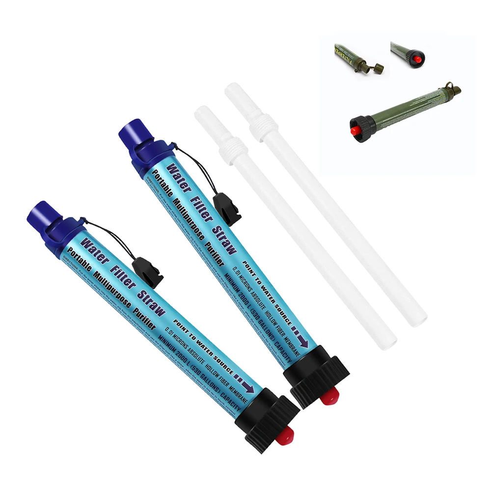 

Outdoor Emergency Drinking Water Filter Straw Personal Portable Filter Survival Straw Mini Water Purifier Filter