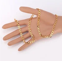 

New fashion HipHop 18K Gold Plated brass copper silver Chains Fashion Mental Necklace