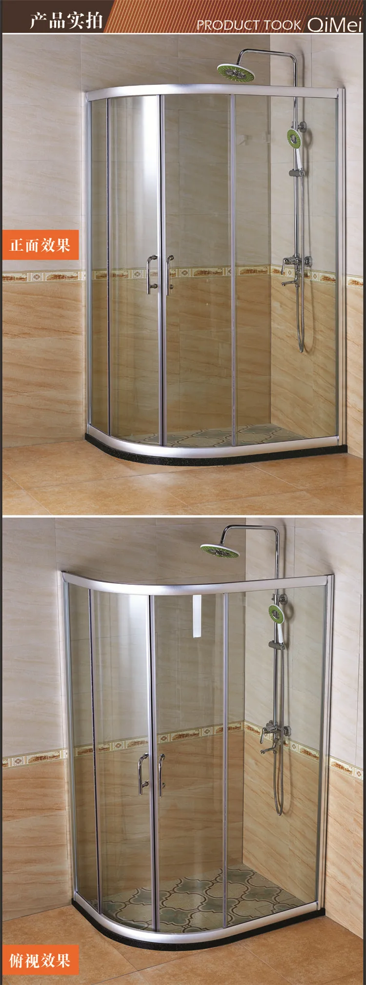 Cheap Aluminum Framed Sliding Shower enclosure  corner shower room