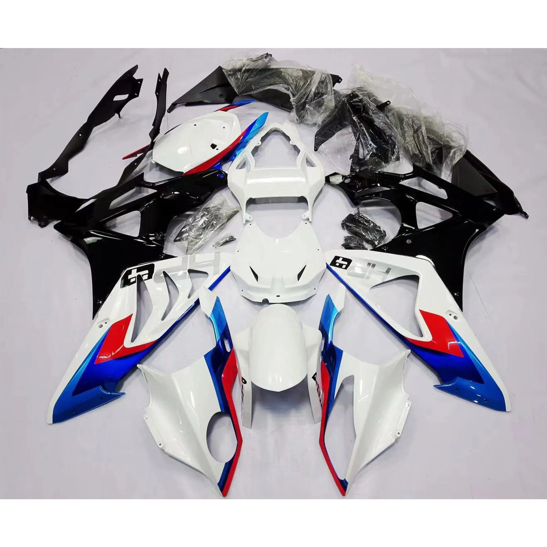 

2022 WHSC Gloss White Blue Black Motorcycle Body Kit For BMW S1000RR 2012-2014 12 13 14 Motorcycle Body Systems Fairing Kits, Pictures shown