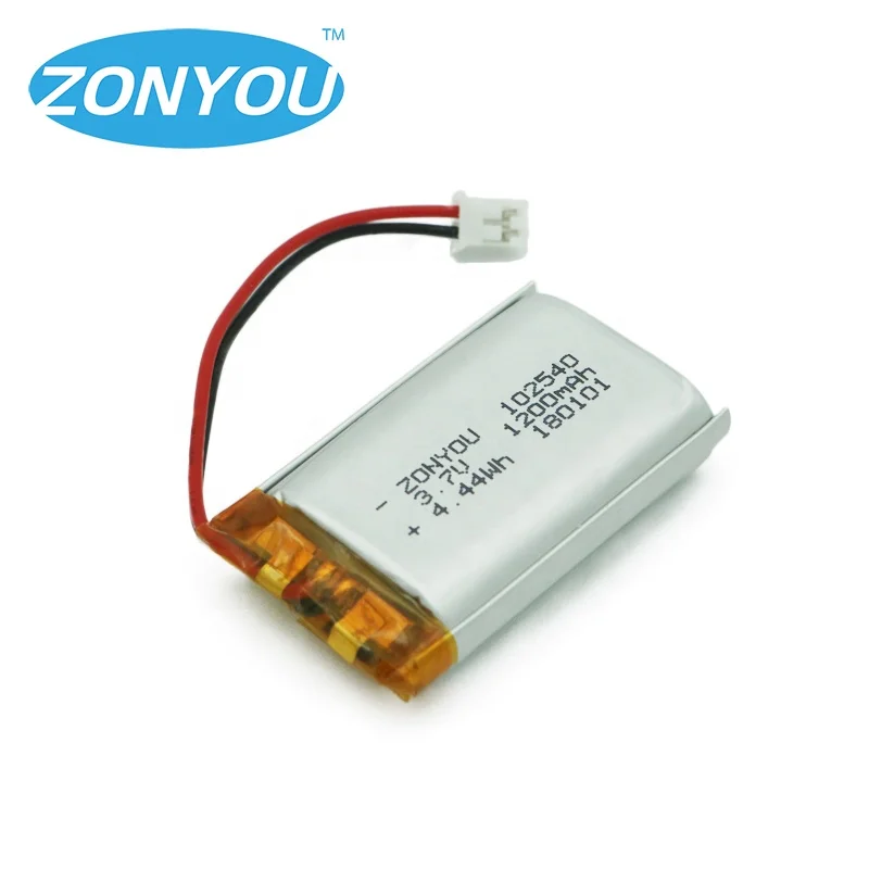 
1200 mAh Rechargeable Lipo 3.7V 4.44wh 1200mAh 102540 Lithium Polymer Li-Po Li-polymer Battery for Digital Device 