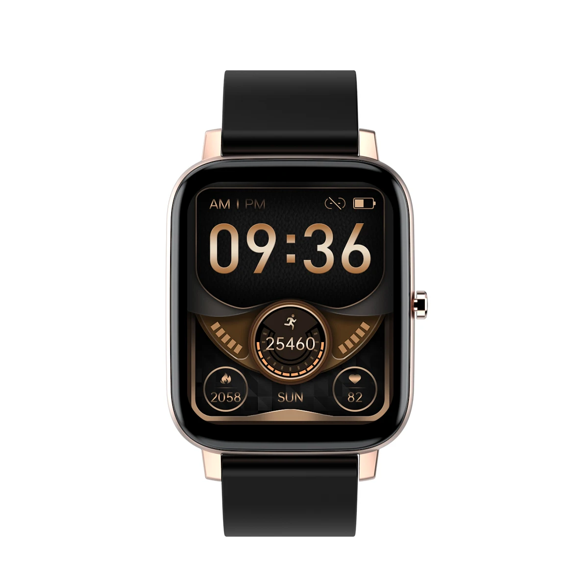 

BLE message push Full screen touch spherical toughened glass Wrist strap silicone watch strap smart wristband strap