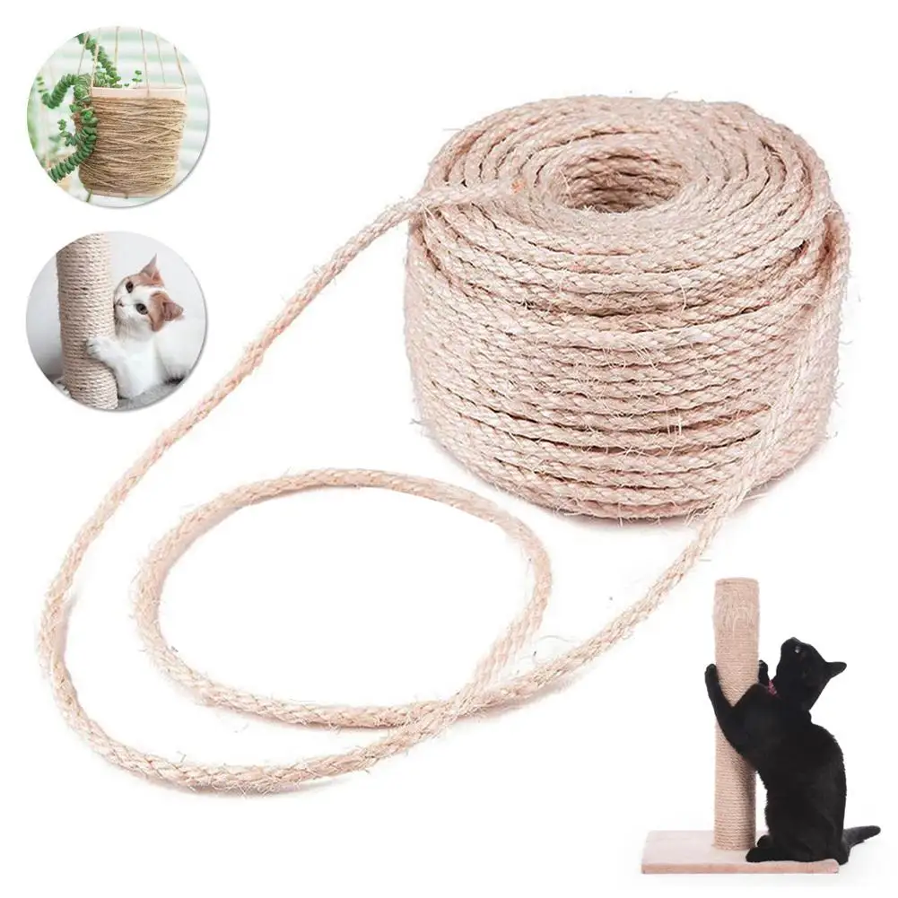 

DIY Sisal Rope for Cat Tree Cat Scratching Post Toy Climbing Replacement Furniture Binding Rope Cat Sharpen scraper Claw Rope