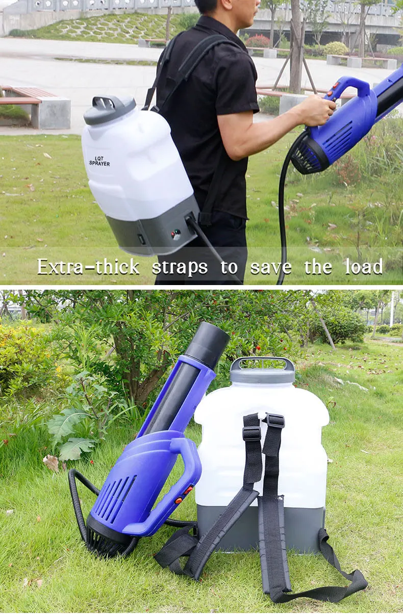 16L rechargeable battery  Backpack Electrostatic Disinfect Mist Sprayer Fogger with UV light