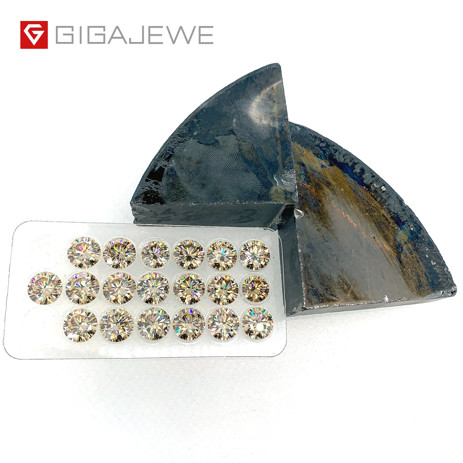 

GIGAJEWE Wholesales Rough/ DE Honey Yellow DEF Colors Uncut Natral Synthetic Moissanite Rough