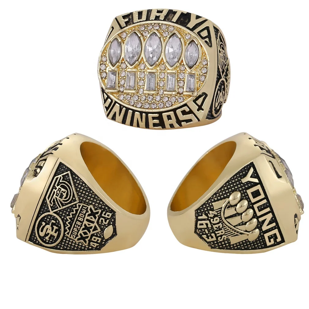 

Linghu Custom 29th SuperBowl Football Rings Display Gift Box 1994-1995 NFL San Francisco 49ers Championship Ring, Picture shows