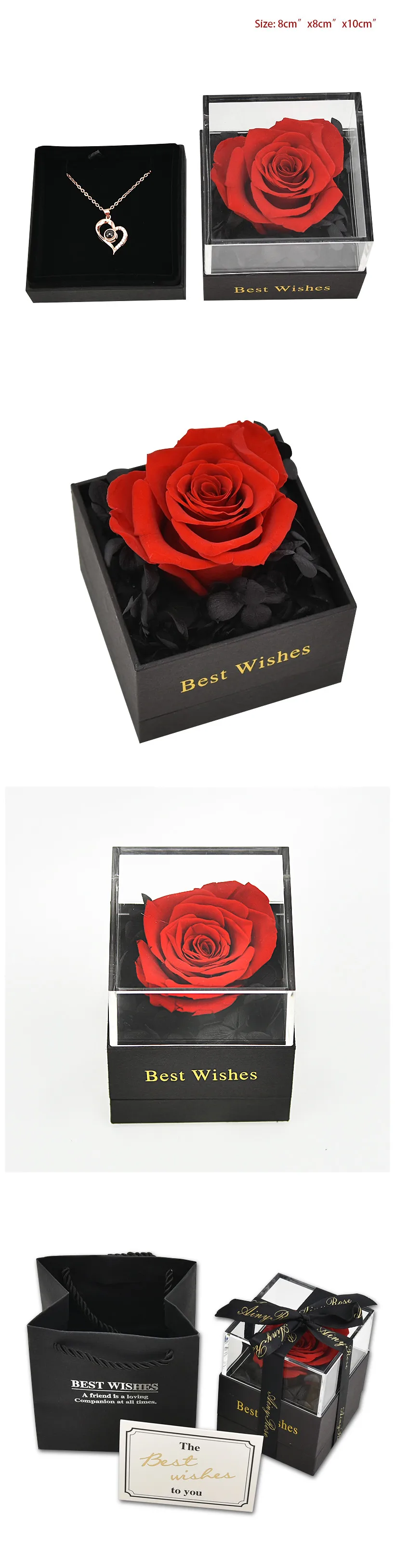 High Quality Eternal Rose Preserved Artificial Flowers Rose Preserved
