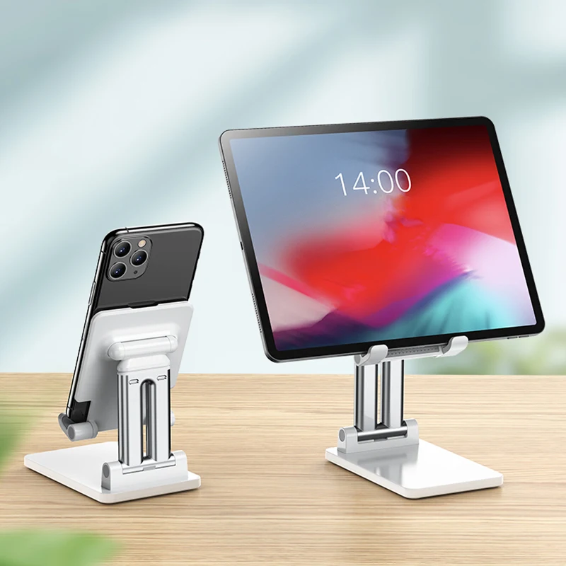 

Topjoy Universal Desk Cell Mobile Phone Bracket Stand Foldable Adjustable Desktop Aluminum Metal Phone Holder