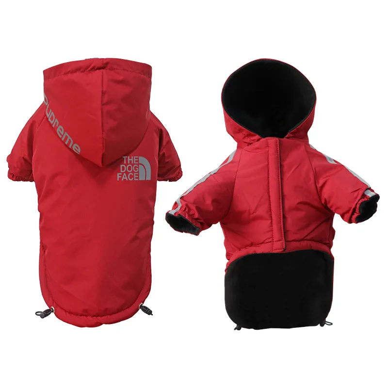 

Winter Warm Waterproof Pets Hooded Jacket Hoodie Clothing Overall For Small Large Dog Cat