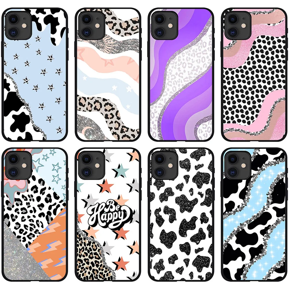 

INS New Design Printing Leopard Mobile Phone Case Soft TPU Cover for iPhone12, Customised