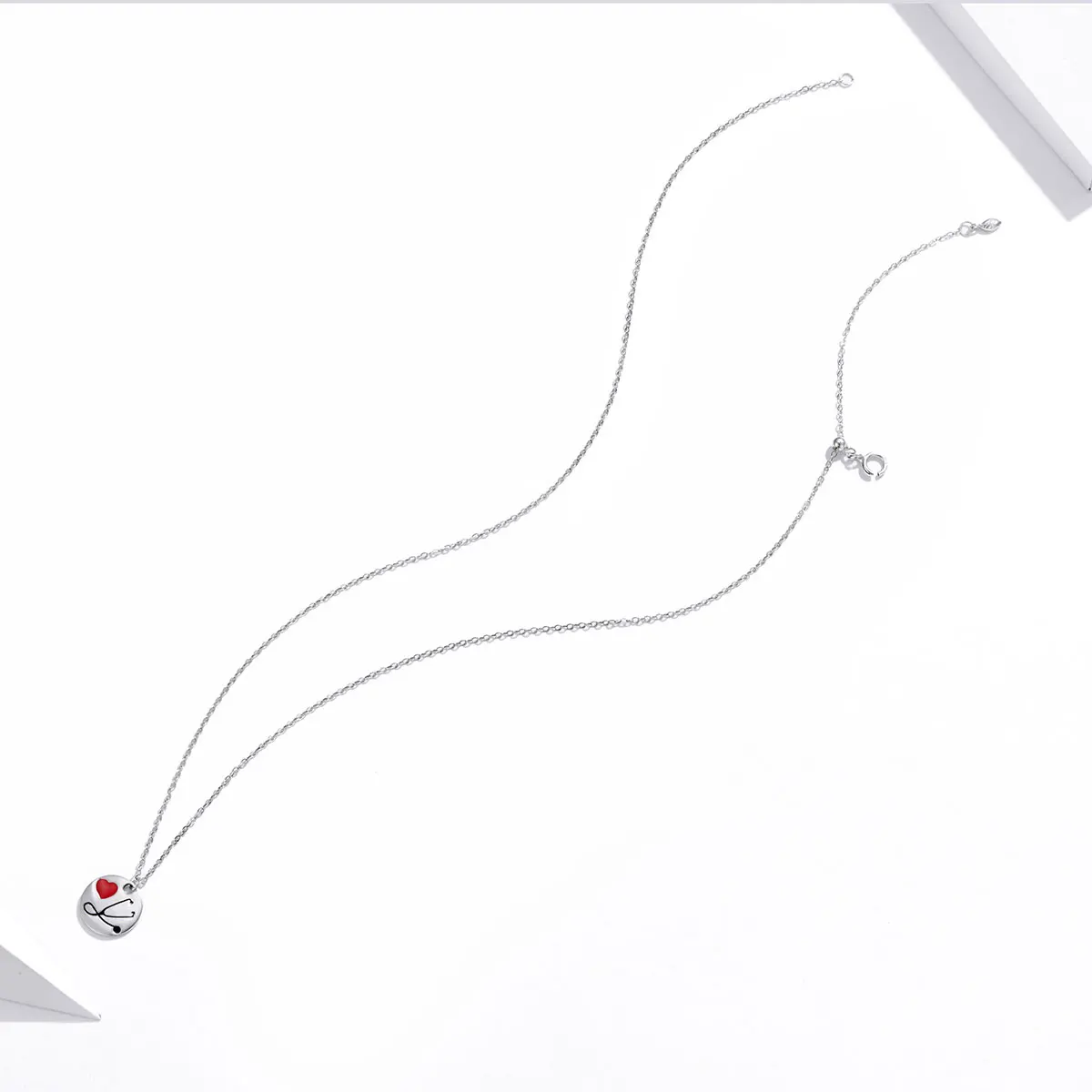 

New Product 925 Sterling Silver Jewelry Love Stethoscope Necklace