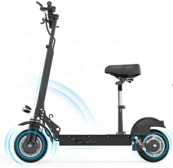 

Free Shipping Europe Warehouse Dropshipping China Fat Tire Electric Scooter Off Road E Scooter 2000w Dual Motor, Black