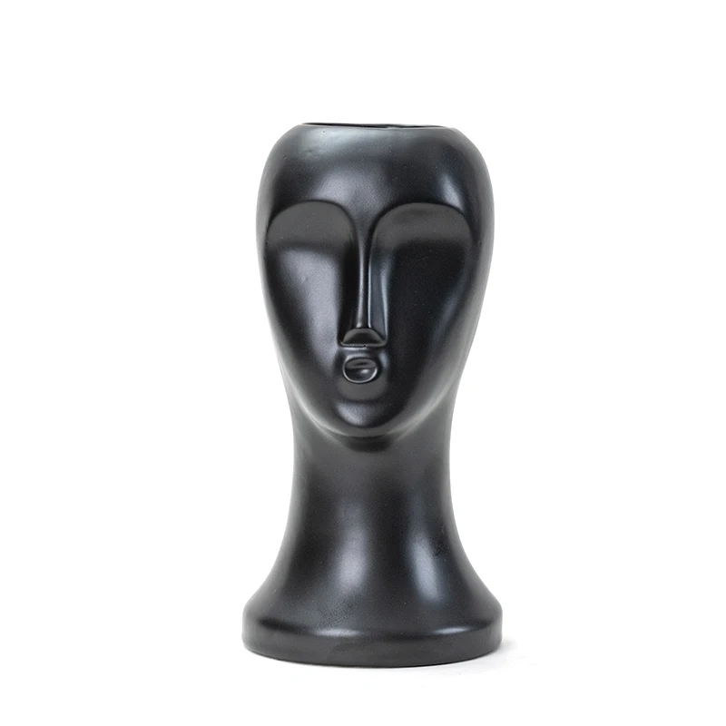 

2020 Nordic Modern Desktop Face vase for home decoration, White,black