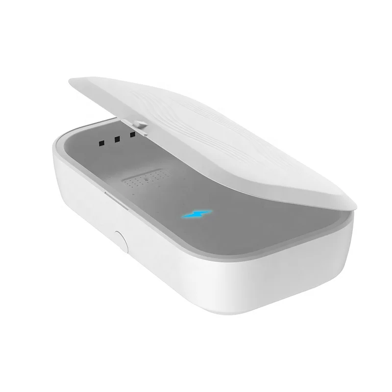 

3 in 1 10W Fast Wireless Charger Cell Phone UV Phone Sanitizer box, White