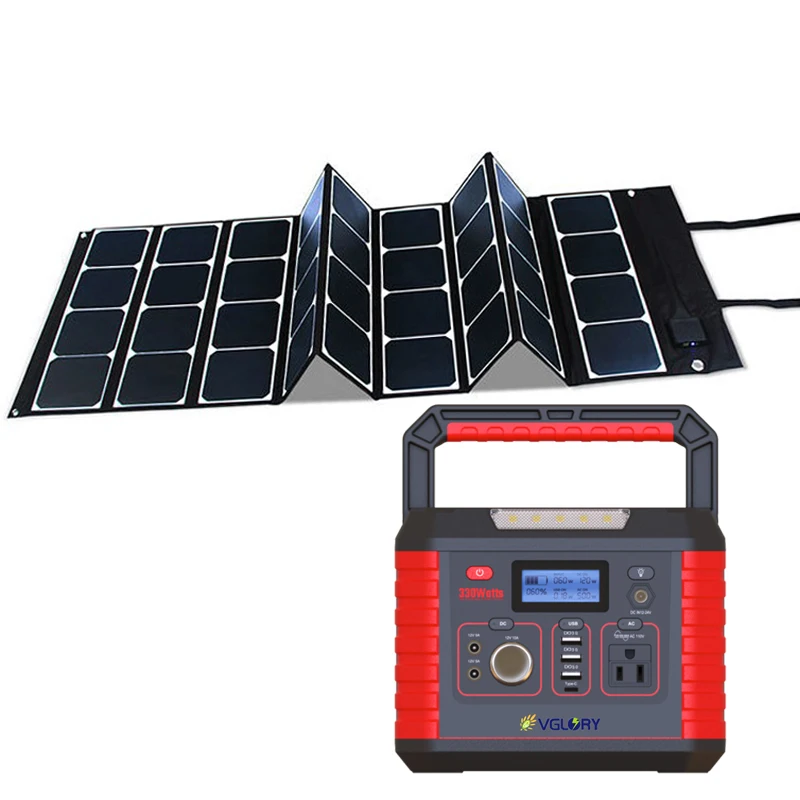 Display Screen Generator 1000w 220v Capacitybank Solar Panel Portable Lithium Battery System Camping