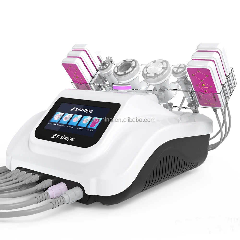 

Multi functional s shape Slimming 30k Cavitation led Laser Rf Massage Machine