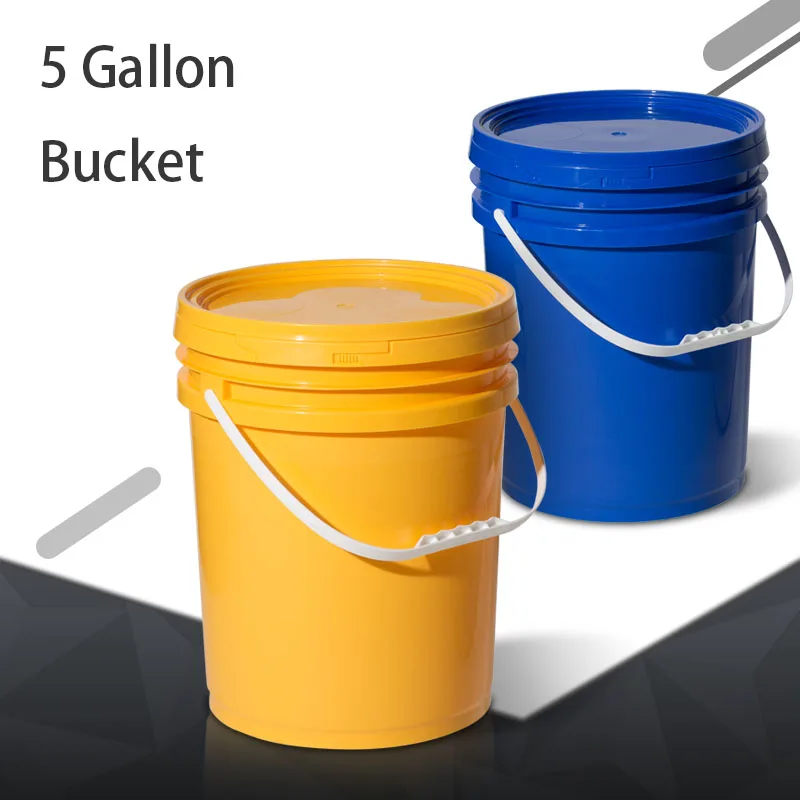 

20L White PP Bucket Plastic Pail Handle Food Container Fishing Buckets Strong And Durable